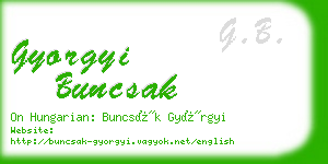 gyorgyi buncsak business card